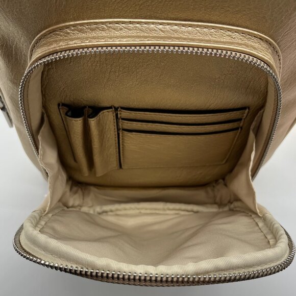 I.N.C. International Concepts Metallic Gold Farrah Backpack - Picture 11 of 12